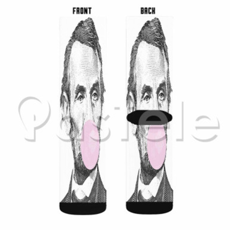 Abraham Lincoln Snorg Tees Custom Sublimation Personalized Printed Socks Polyester Acrylic Nylon Spandex