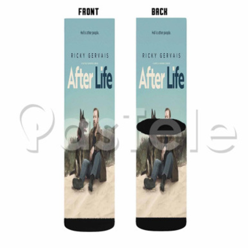 After Life Custom Sublimation Personalized Printed Socks Polyester Acrylic Nylon Spandex