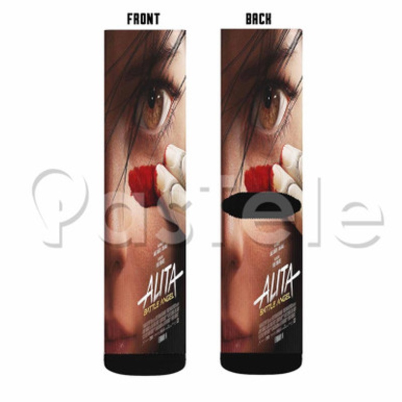 Alita Battle Angel Custom Sublimation Personalized Printed Socks Polyester Acrylic Nylon Spandex
