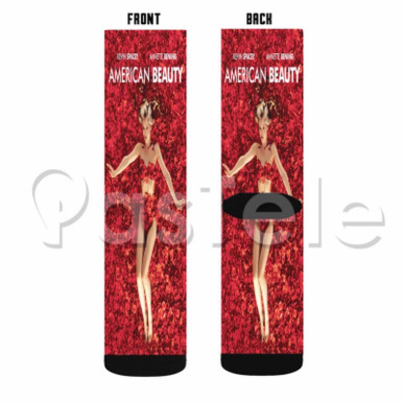 American Beauty 2 Custom Sublimation Personalized Printed Socks Polyester Acrylic Nylon Spandex