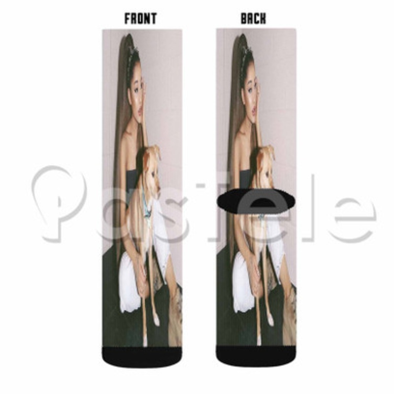 Ariana Grande Custom Sublimation Personalized Printed Socks Polyester Acrylic Nylon Spandex
