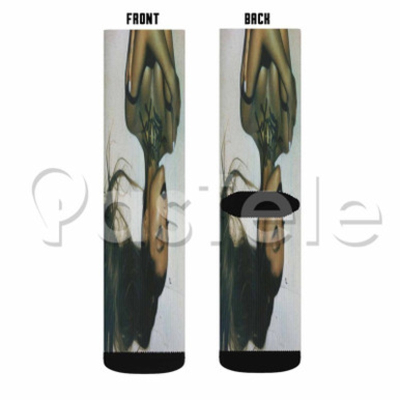 ariana grande thank you next Custom Sublimation Personalized Printed Socks Polyester Acrylic Nylon Spandex