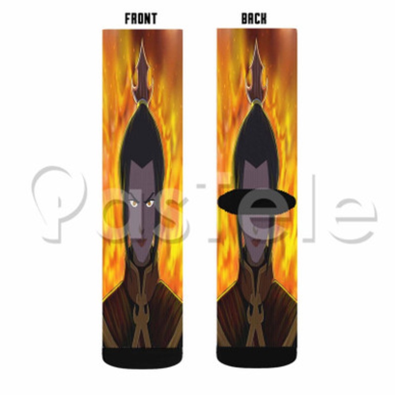 Azula Avatar Custom Sublimation Personalized Printed Socks Polyester Acrylic Nylon Spandex