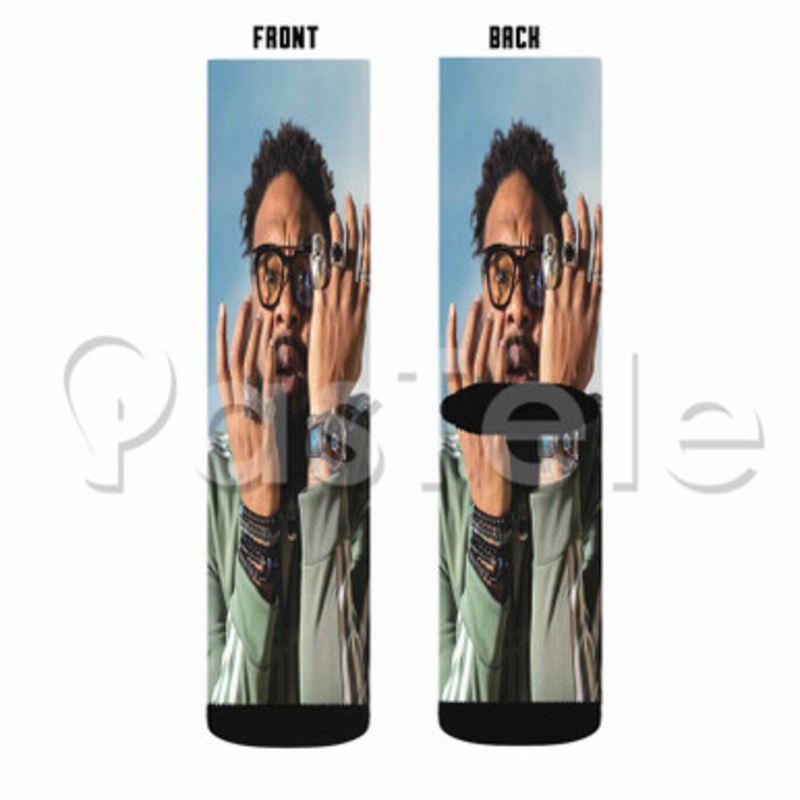Blanco Brown The Git Up Custom Sublimation Personalized Printed Socks Polyester Acrylic Nylon Spandex