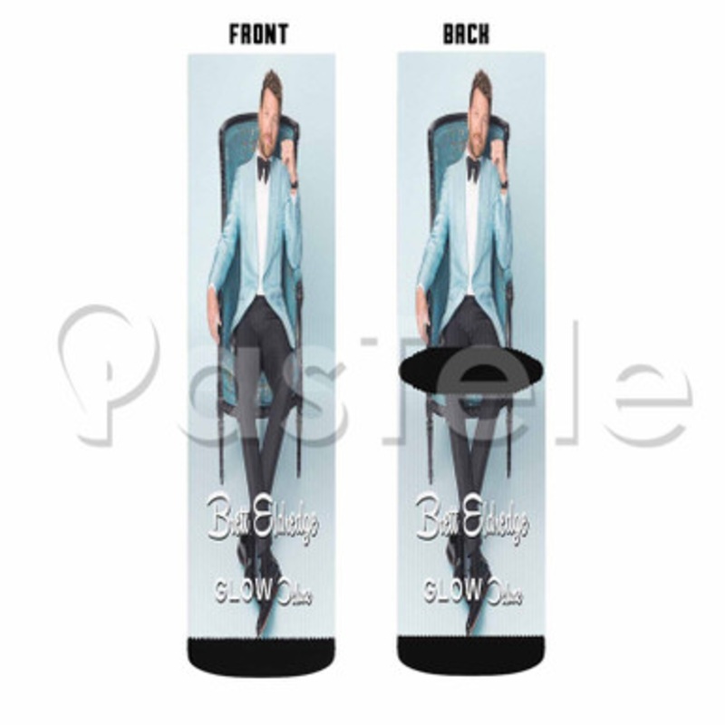 Brett Eldredge Glow Custom Sublimation Personalized Printed Socks Polyester Acrylic Nylon Spandex