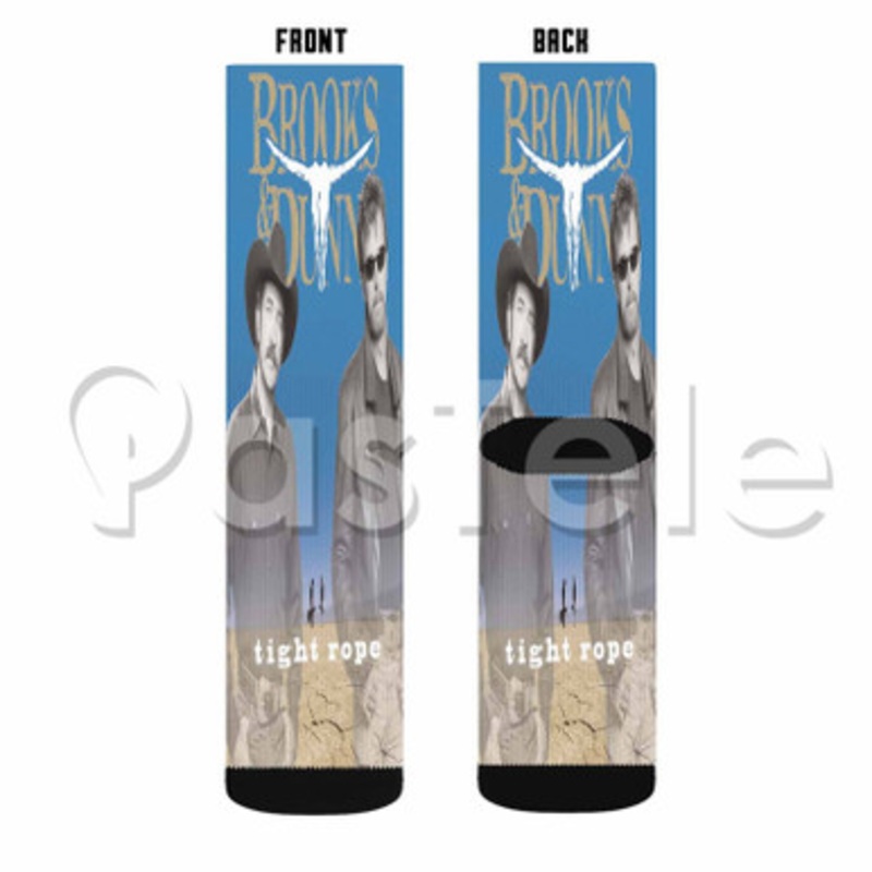 Brooks Dunn Tight Rope Custom Sublimation Personalized Printed Socks Polyester Acrylic Nylon Spandex