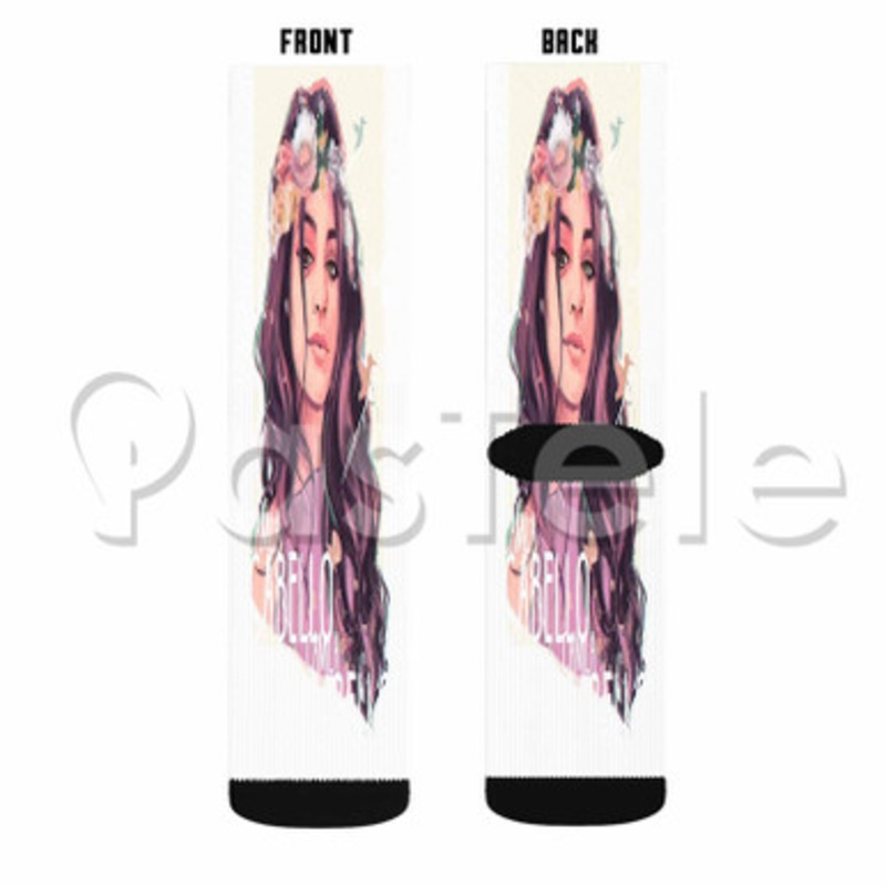 Camila Cabello Music Custom Sublimation Personalized Printed Socks Polyester Acrylic Nylon Spandex