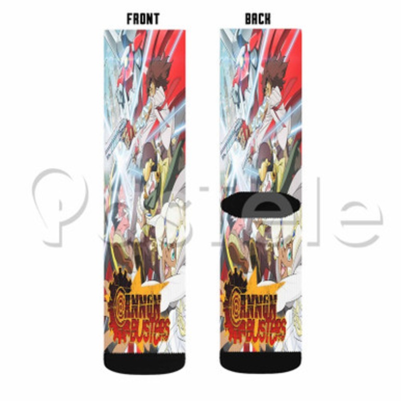Cannon Busters Custom Sublimation Personalized Printed Socks Polyester Acrylic Nylon Spandex