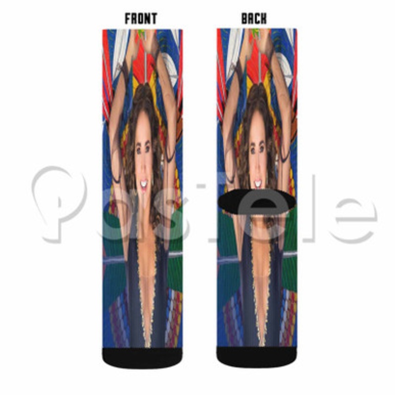 Daniela Mercury Custom Sublimation Personalized Printed Socks Polyester Acrylic Nylon Spandex
