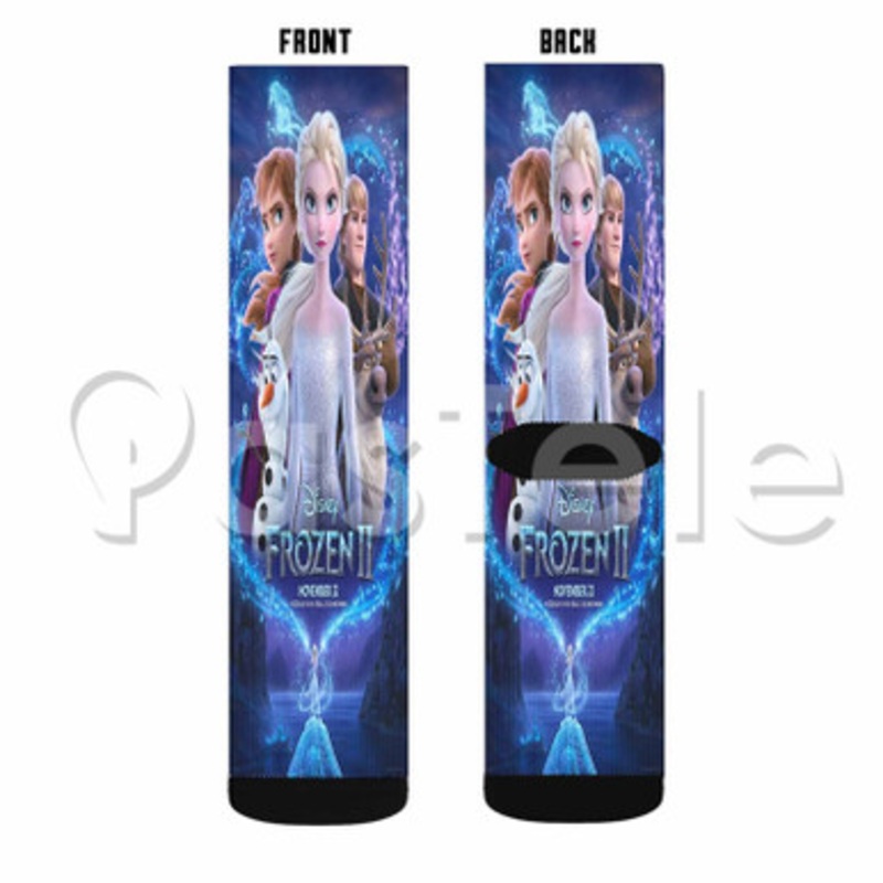 Disney Frozen 2 Custom Sublimation Personalized Printed Socks Polyester Acrylic Nylon Spandex