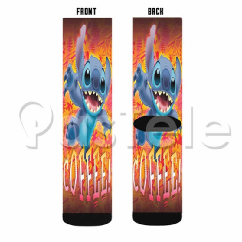 Disney Lilo and Stitch Custom Sublimation Personalized Printed Socks Polyester Acrylic Nylon Spandex