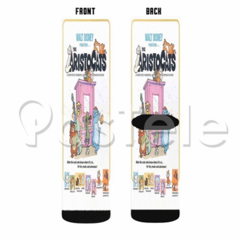 Disney The Aristocats Custom Sublimation Personalized Printed Socks Polyester Acrylic Nylon Spandex