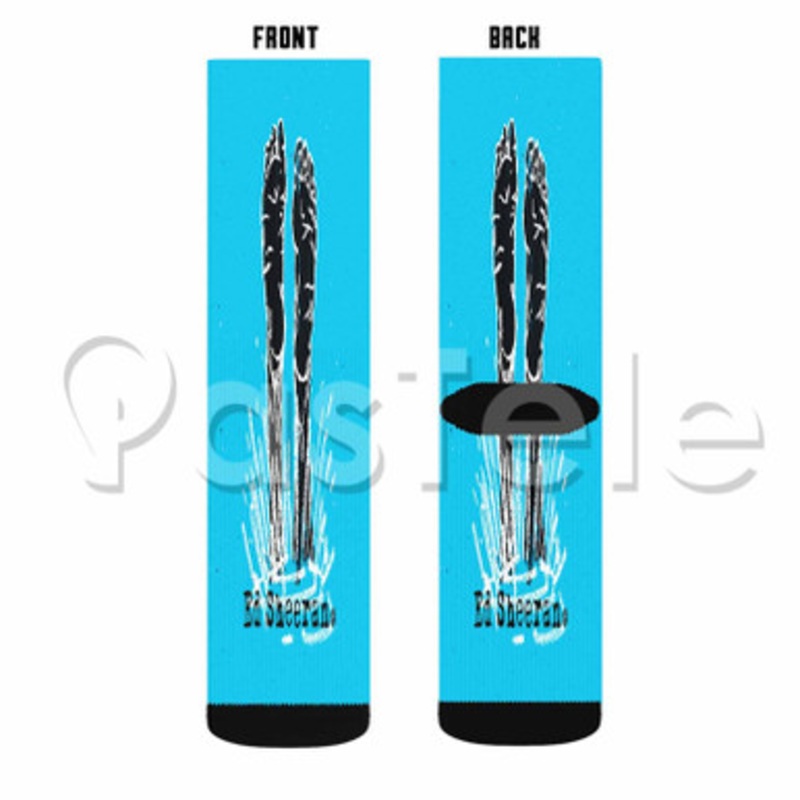 Ed Sheeran Custom Sublimation Personalized Printed Socks Polyester Acrylic Nylon Spandex