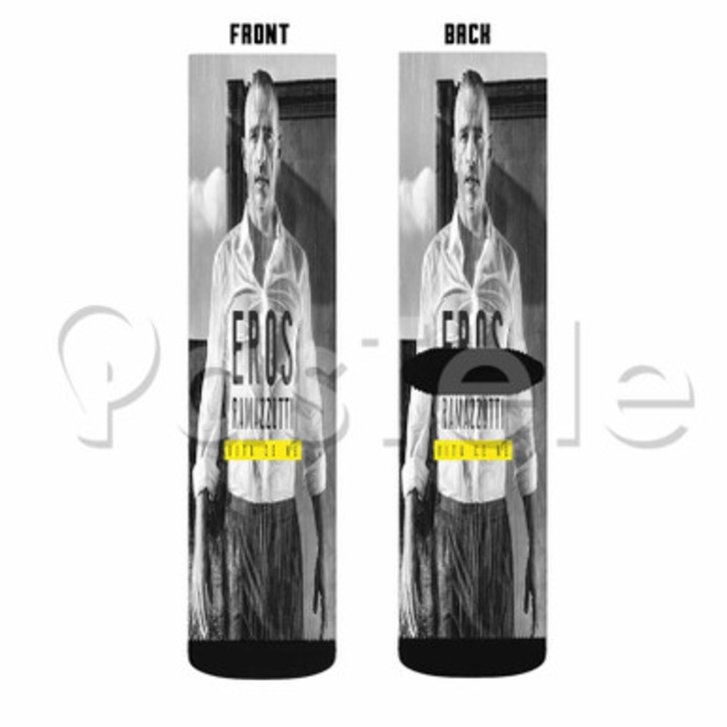 Eros Ramazzotti Custom Sublimation Personalized Printed Socks Polyester Acrylic Nylon Spandex