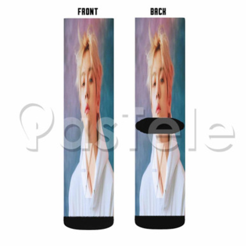 Exo Baekhyun Custom Sublimation Personalized Printed Socks Polyester Acrylic Nylon Spandex