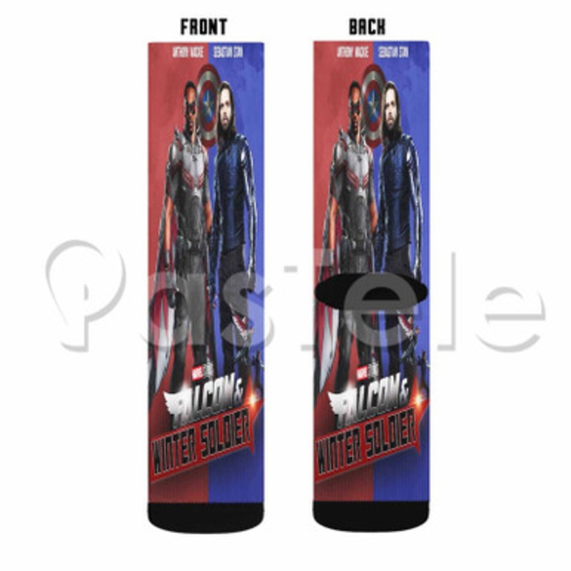 Falcon and Winter Soldier 2 Custom Sublimation Personalized Printed Socks Polyester Acrylic Nylon Spandex