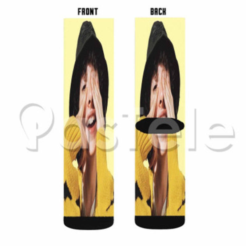 Finn Wolfhard Custom Sublimation Personalized Printed Socks Polyester Acrylic Nylon Spandex