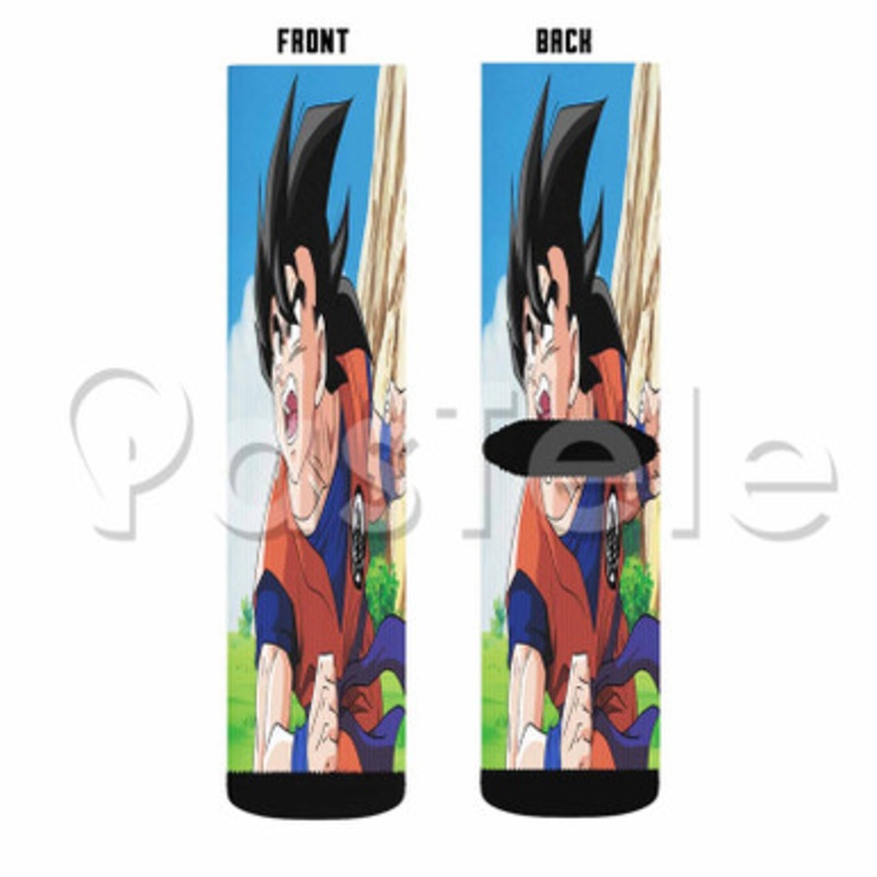 Goku dragon ball z Custom Sublimation Personalized Printed Socks Polyester Acrylic Nylon Spandex