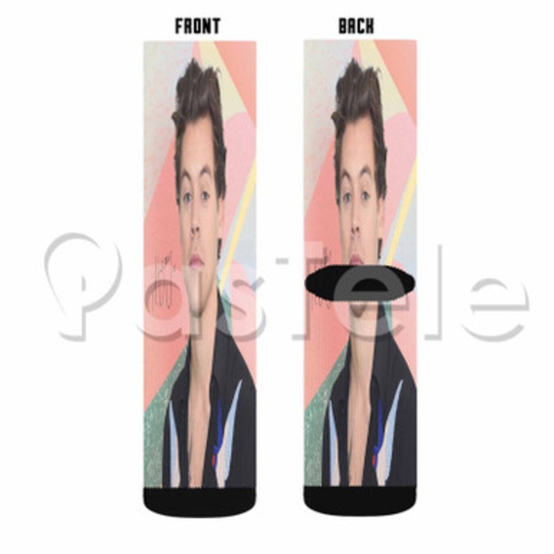 harry styles 2 Custom Sublimation Personalized Printed Socks Polyester Acrylic Nylon Spandex