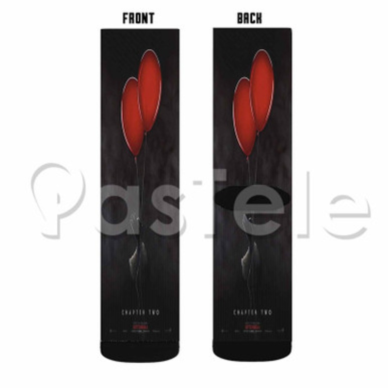 It Chapter Two Balloons Custom Sublimation Personalized Printed Socks Polyester Acrylic Nylon Spandex