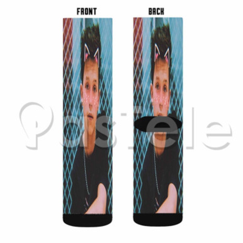 jacob sartorius 2 Custom Sublimation Personalized Printed Socks Polyester Acrylic Nylon Spandex