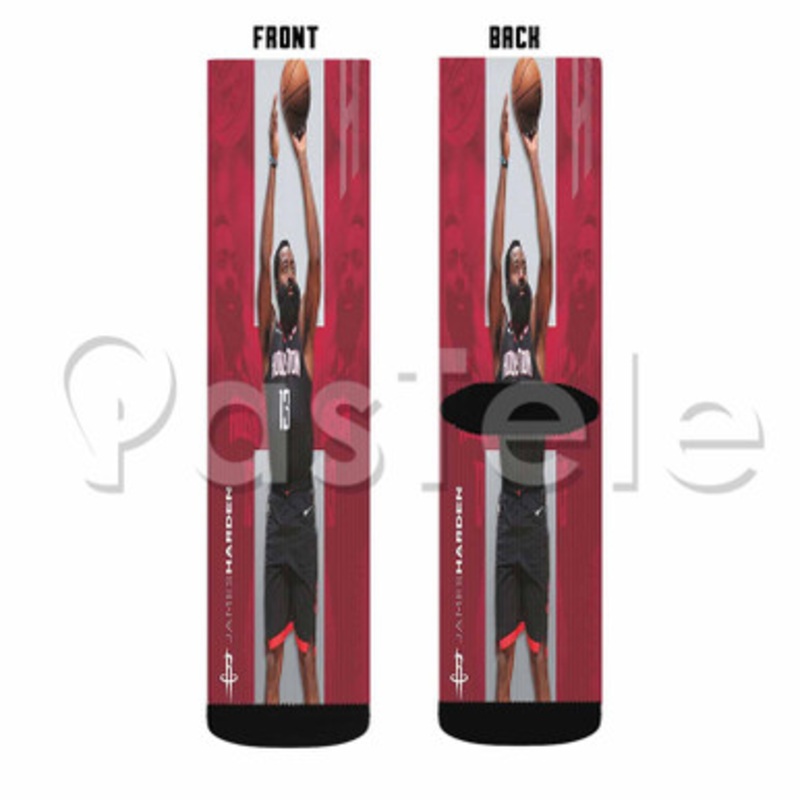 James Harden Houston Rockets NBA Custom Sublimation Personalized Printed Socks Polyester Acrylic Nylon Spandex