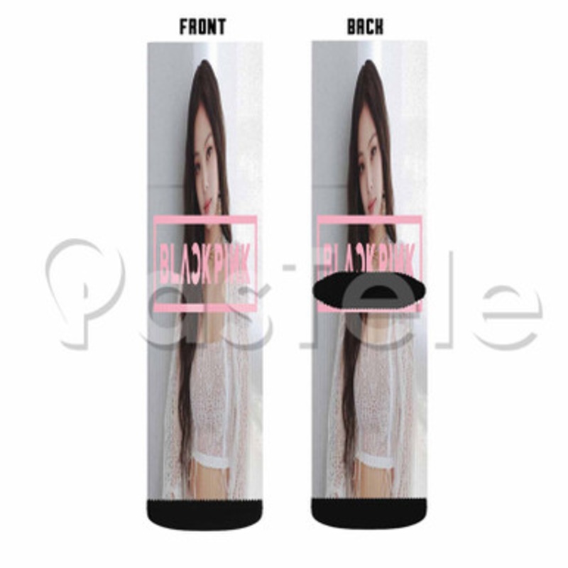 jennie blackpink 2 Custom Sublimation Personalized Printed Socks Polyester Acrylic Nylon Spandex