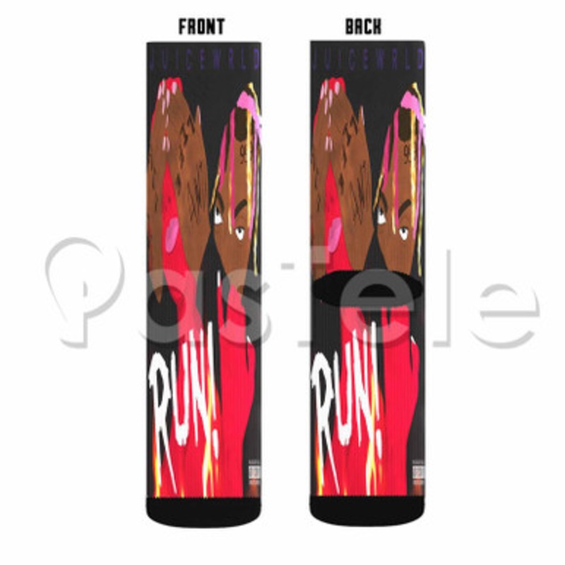Juice WRLD Run 2 Custom Sublimation Personalized Printed Socks Polyester Acrylic Nylon Spandex