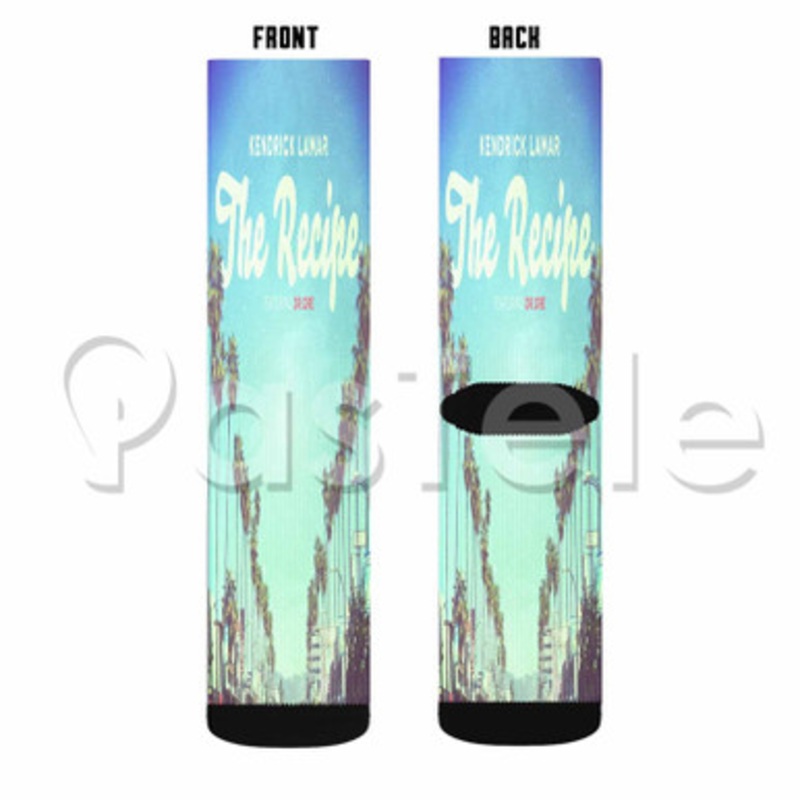Kendrick Lamar The Recipe ft Dr Dre Custom Sublimation Personalized Printed Socks Polyester Acrylic Nylon Spandex
