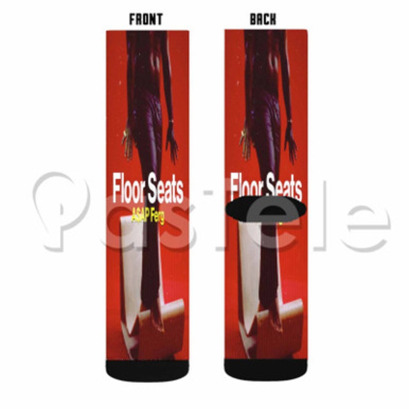 A AP Ferg Floor Seats Custom Sublimation Personalized Printed Socks Polyester Acrylic Nylon Spandex