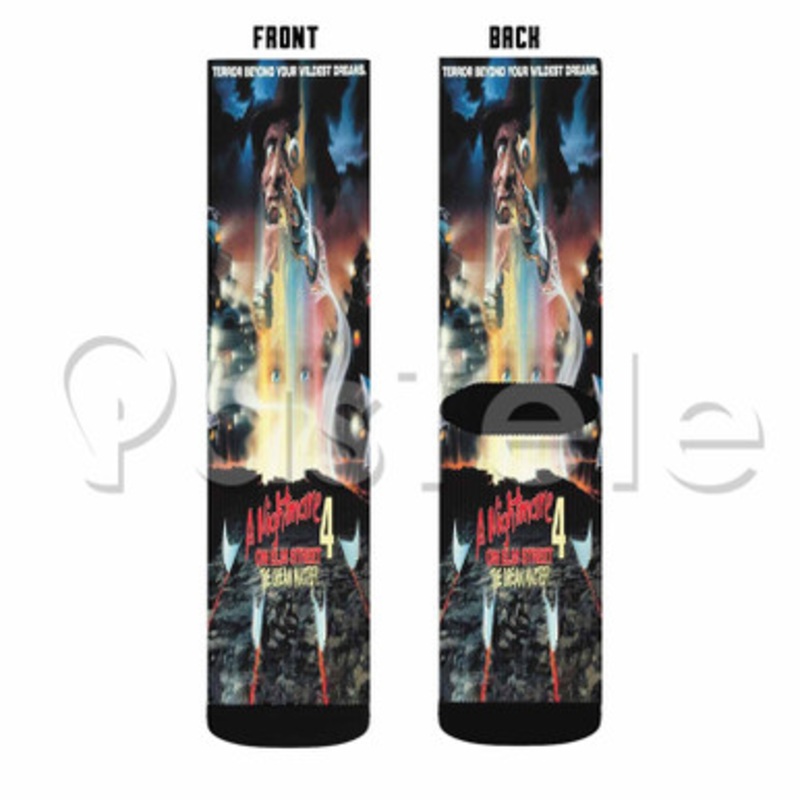 A Nightmare on Elm Street 4 The Dream Master Custom Sublimation Personalized Printed Socks Polyester Acrylic Nylon Spandex
