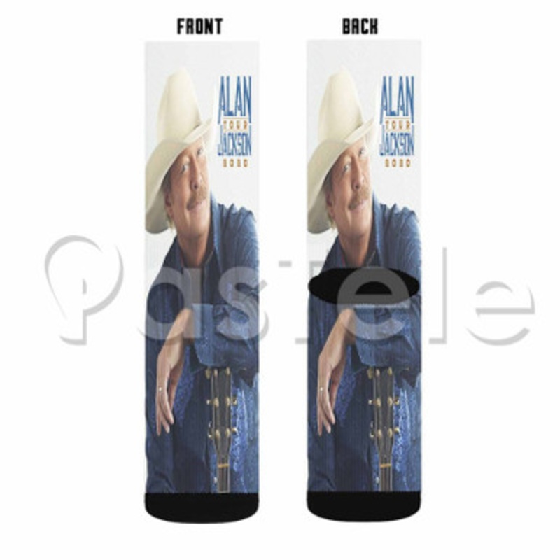Alan Jackson Tour 2020 Custom Sublimation Personalized Printed Socks Polyester Acrylic Nylon Spandex