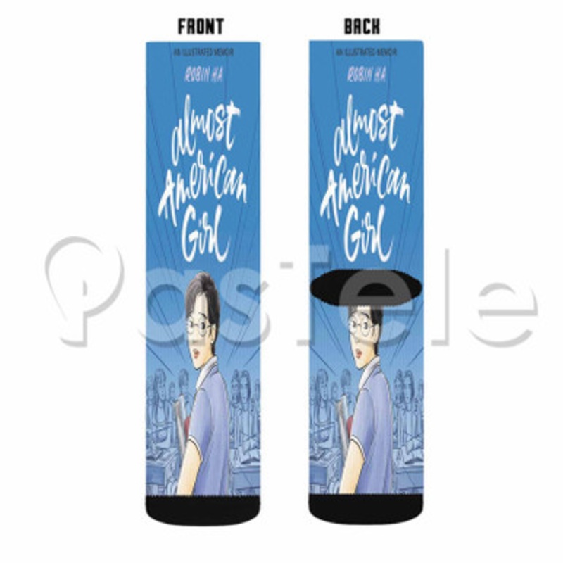 Almost American Girl Custom Sublimation Personalized Printed Socks Polyester Acrylic Nylon Spandex