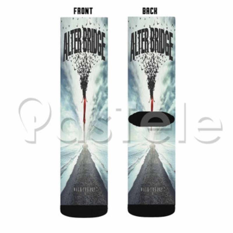 Alter Bridge Walk The Sky Custom Sublimation Personalized Printed Socks Polyester Acrylic Nylon Spandex