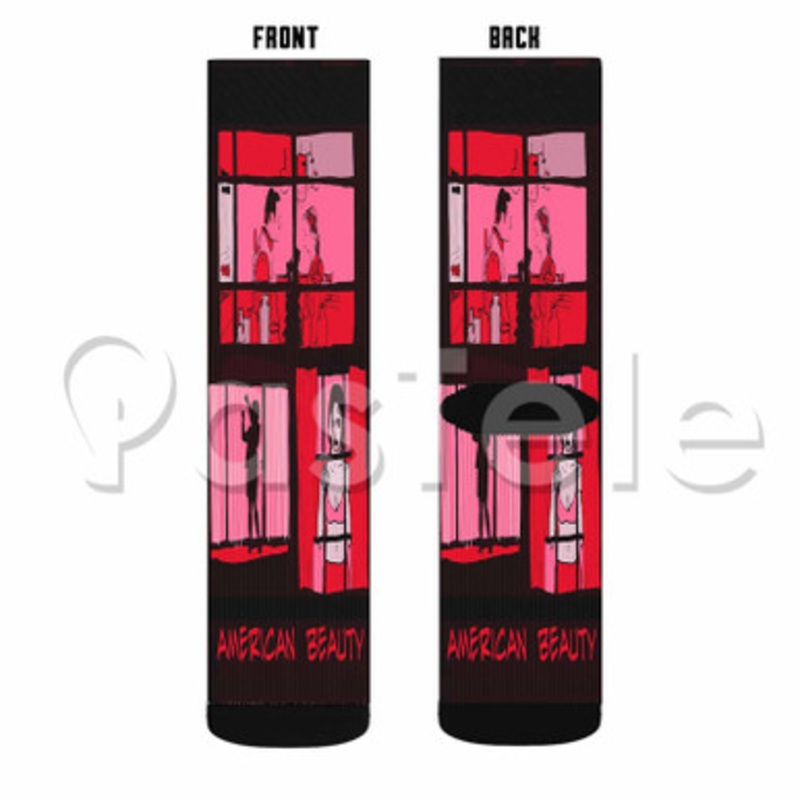 American Beauty Custom Sublimation Personalized Printed Socks Polyester Acrylic Nylon Spandex