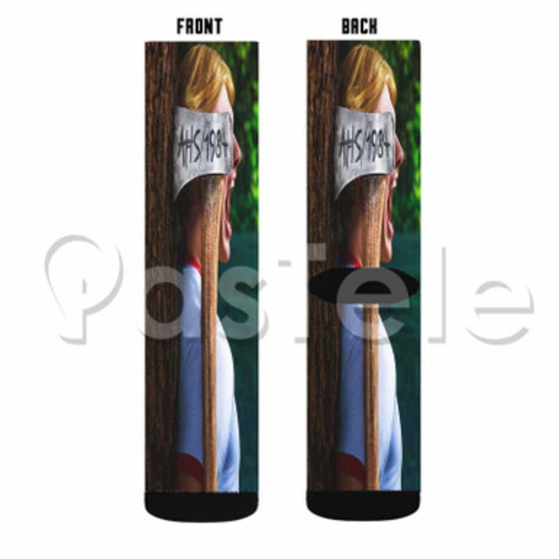 American Horror Story 1984 Custom Sublimation Personalized Printed Socks Polyester Acrylic Nylon Spandex