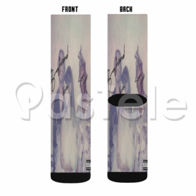 Ariana Grande Social House Boyfriend Custom Sublimation Personalized Printed Socks Polyester Acrylic Nylon Spandex