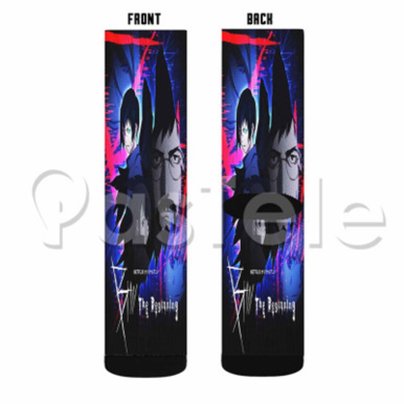 B The Beginning Custom Sublimation Personalized Printed Socks Polyester Acrylic Nylon Spandex