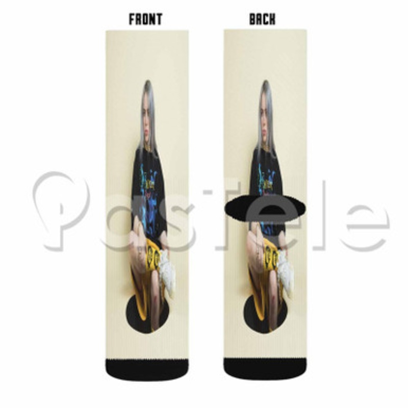 Billie Eilish Custom Sublimation Personalized Printed Socks Polyester Acrylic Nylon Spandex