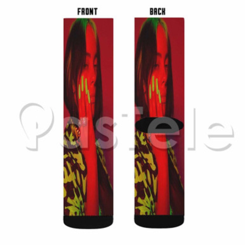 Billie Eilish Everything I Wanted Custom Sublimation Personalized Printed Socks Polyester Acrylic Nylon Spandex