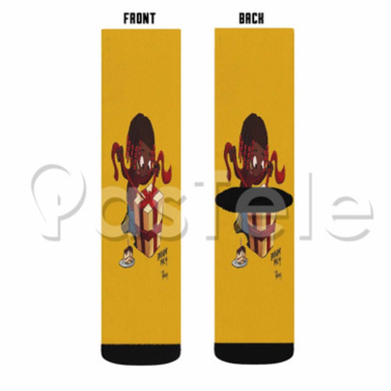 Birthday Mix 4 Lil Yachty Custom Sublimation Personalized Printed Socks Polyester Acrylic Nylon Spandex