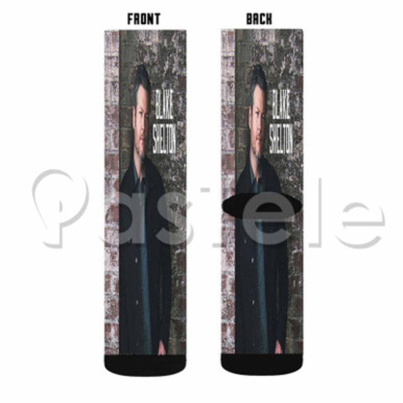 Blake Shelton God s Country Custom Sublimation Personalized Printed Socks Polyester Acrylic Nylon Spandex