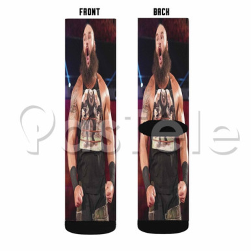 Braun Strowman Custom Sublimation Personalized Printed Socks Polyester Acrylic Nylon Spandex