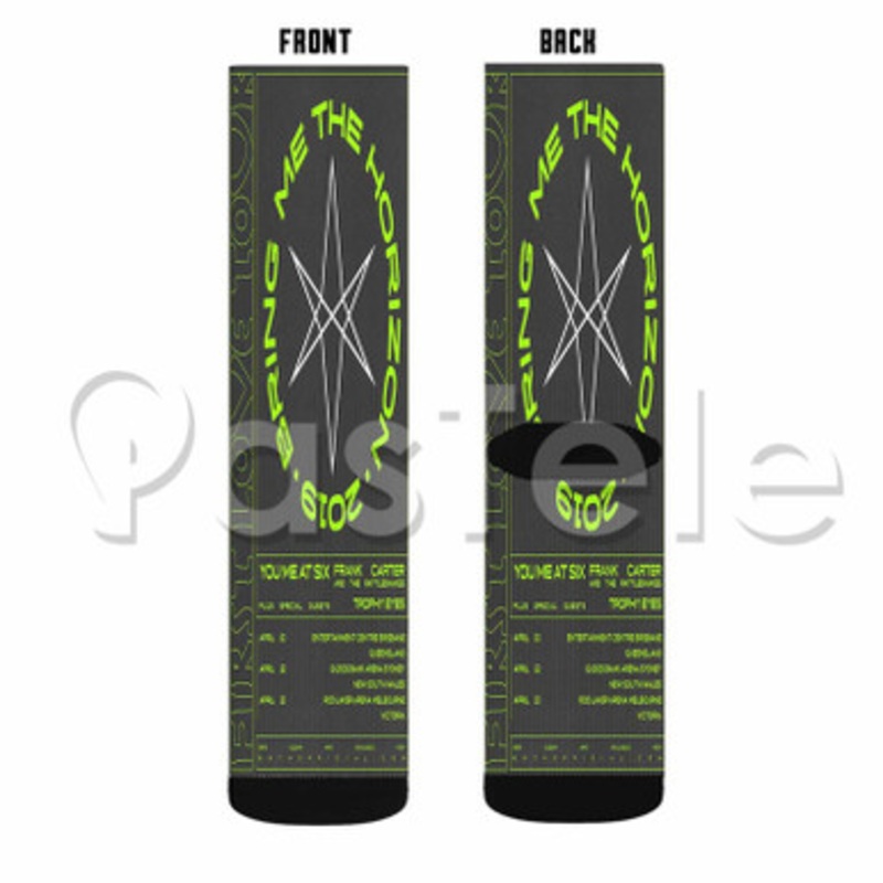 Bring Me The Horizon First Love Tour Custom Sublimation Personalized Printed Socks Polyester Acrylic Nylon Spandex