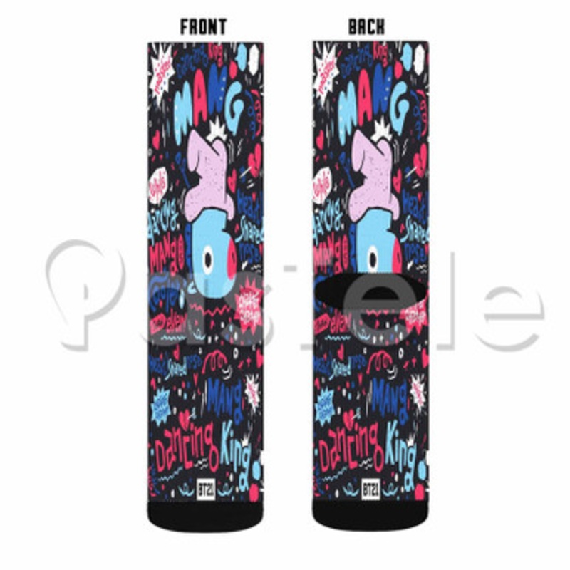 BT21 Custom Sublimation Personalized Printed Socks Polyester Acrylic Nylon Spandex