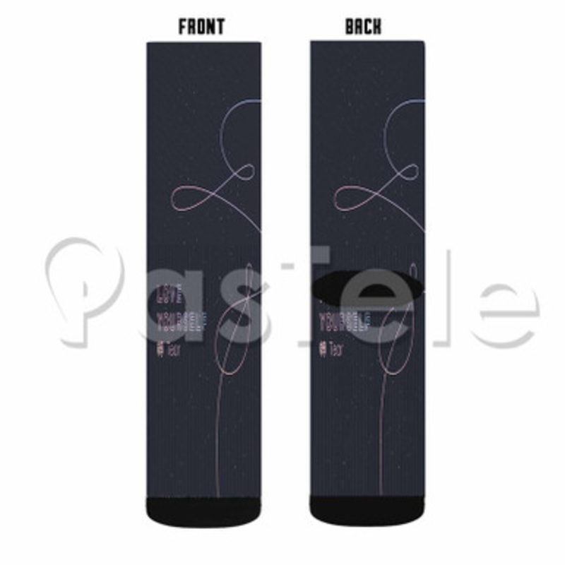 BTS LOVE YOURSELF TEAR Custom Sublimation Personalized Printed Socks Polyester Acrylic Nylon Spandex