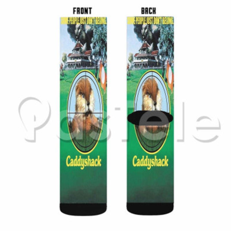 Caddyshack Custom Sublimation Personalized Printed Socks Polyester Acrylic Nylon Spandex