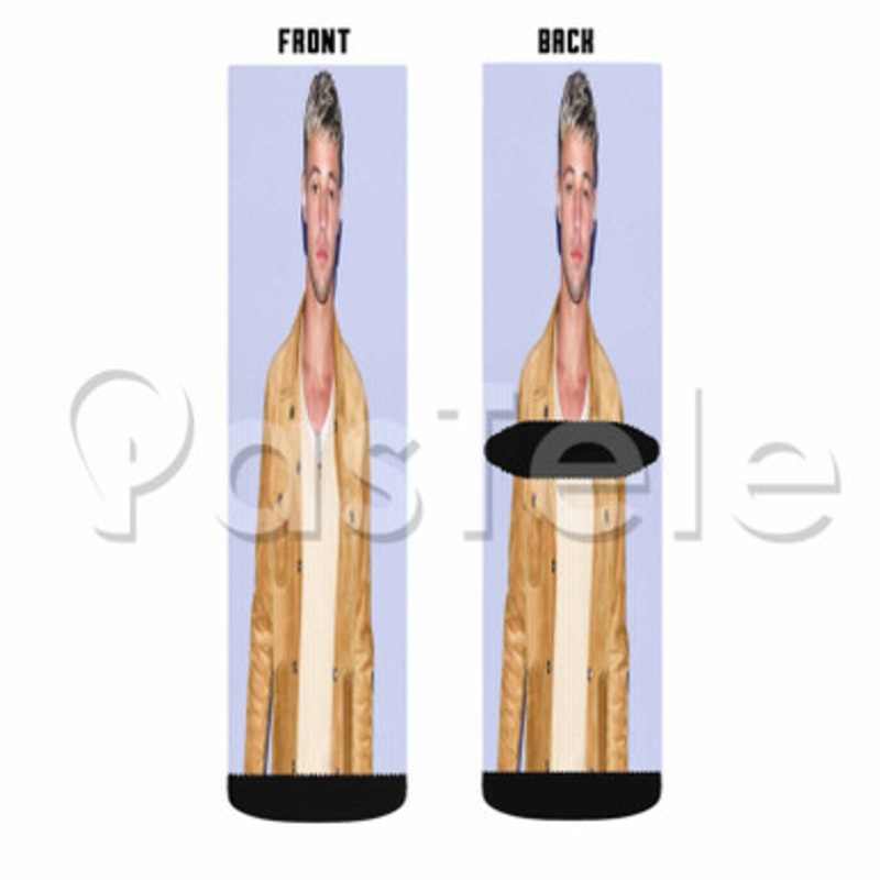 Cameron Dallas Music Custom Sublimation Personalized Printed Socks Polyester Acrylic Nylon Spandex