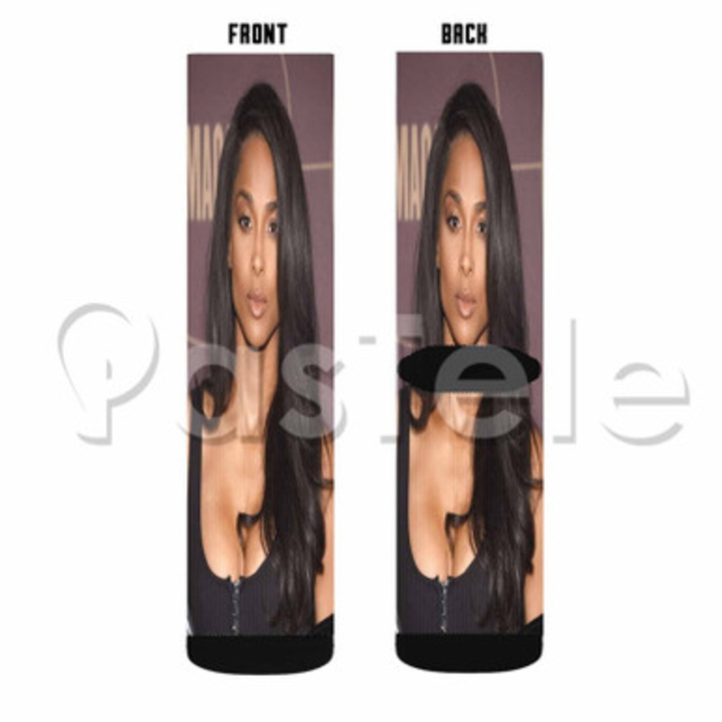Ciara Custom Sublimation Personalized Printed Socks Polyester Acrylic Nylon Spandex