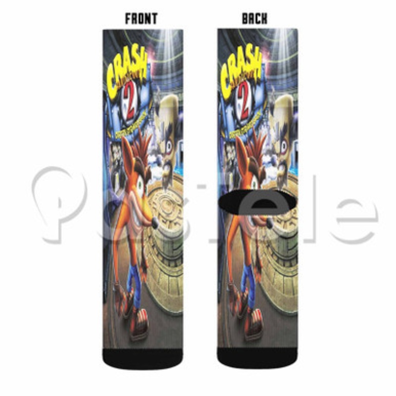 Crash Bandicoot 2 Custom Sublimation Personalized Printed Socks Polyester Acrylic Nylon Spandex